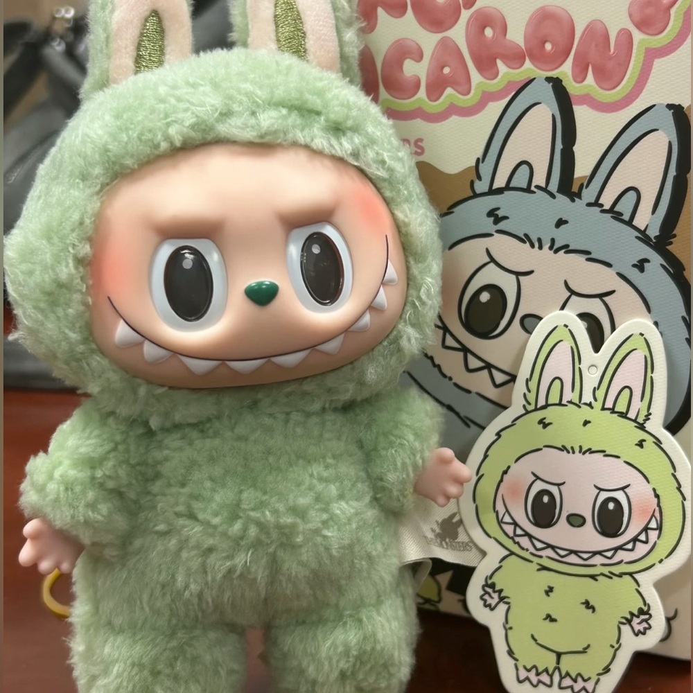 AUTHENTIC NEW Pop Mart LABUBU Exciting Macaron Plush - Green Grape (SEALED BOX)